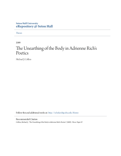 The Unearthing of the Body in Adrienne Rich`s Poetics