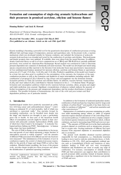 Formation and consumption of single-ring aromatic