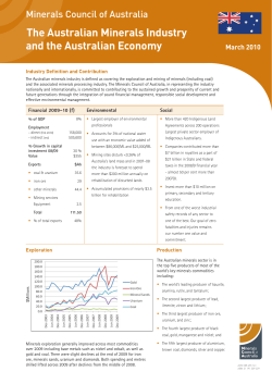Australian Minerals Industry Fact Sheet