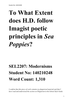 To What Extent does H.D. follow Imagist poetic principles in Sea
