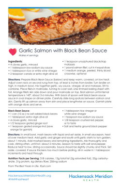 Garlic Salmon with Black Bean Sauce