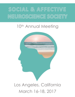 2017, Los Angeles - The Social and Affective Neuroscience Society