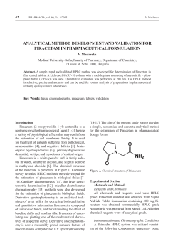 Piracetam in pharmaceutical dosage fo Figure 1: Chemical structure