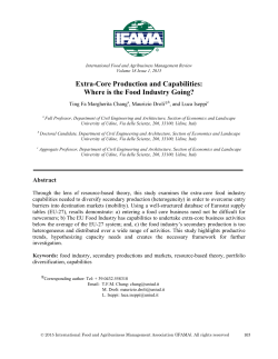 Extra-Core Production and Capabilities: Where is the Food