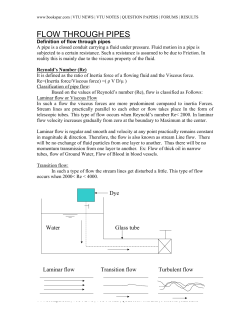 flow through pipes
