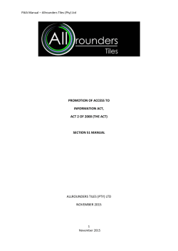 Informational PAIA section 51 Manual