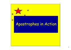 Apostrophes in Action - Deer Creek Intermediate School