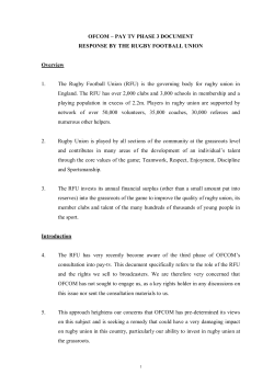 OFCOM &ndash; PAY TV PHASE 3 DOCUMENT