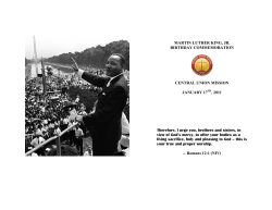 MARTIN LUTHER KING, JR. BIRTHDAY COMMEMORATION