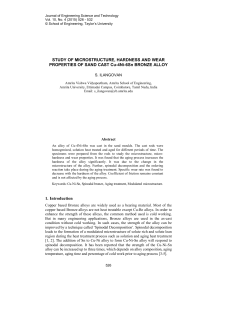 Study of microstructure, hardness, and wear properties of sand cast
