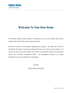 Welcome To Your New Home - Fort Bliss Family Homes