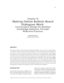 Making Online Bulletin Board Dialogues Work