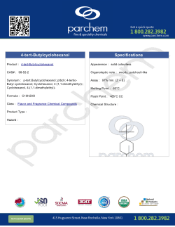 4-tert-Butylcyclohexanol Specifications