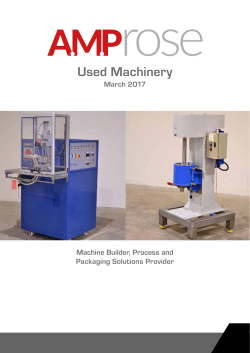Used Machines Brochure March 2017 - AMP-Rose