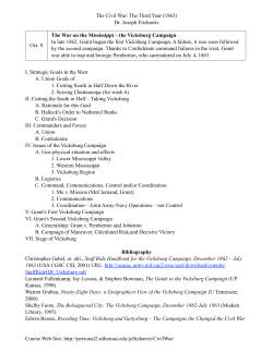 The War on the Mississippi &ndash; the Vicksburg Campaign