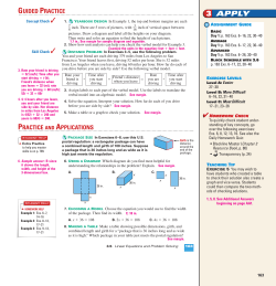 Chapter 3.5 Answers - Aspen High School - Algebra I