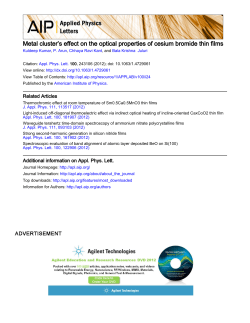 Metal cluster`s effect on the optical properties of cesium bromide thin