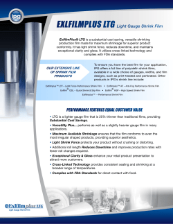 Exlfilmplus&trade; LTG Light Gauge Shrink Film