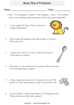 Mass Word Problems