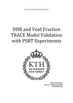 DNB and Void Fraction TRACE Model Validation