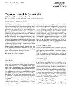 The source region of the fast solar wind