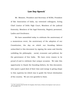 Law Day Speech - Supreme Court of India