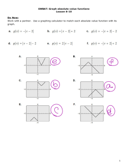 6-10 Absolute Value Functions