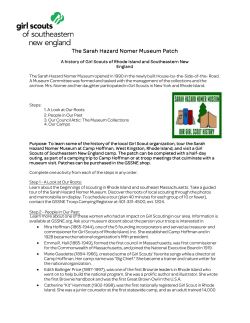 Sarah Hazard Nomer Museum - Girl Scouts of Southeastern New
