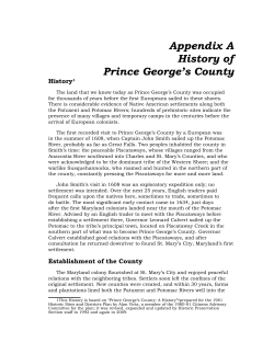 Appendix A History of Prince George`s County