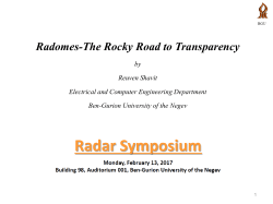 Prof. Reuven Shavit - Radomes-The Rocky Road to Transparency