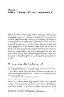 Solving Ordinary Differential Equations in R
