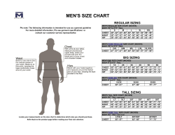 MEN`S SIZE CHART