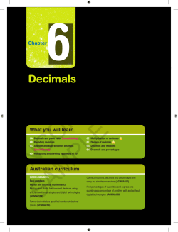 Decimals - Cambridge University Press