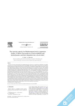 The carrying capacity for Mediterranean bivalve suspension feeders
