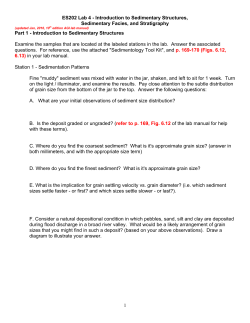 Review of Sedimentary Structures and Environments