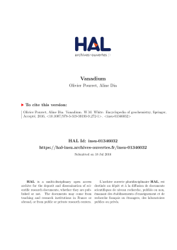Vanadium - HAL-Insu