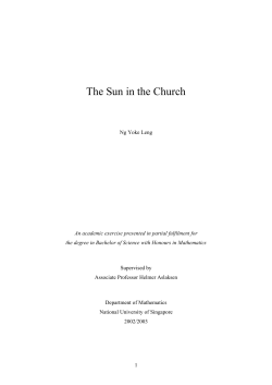 The Sun in the Church