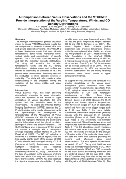 A Comparison Between Venus Observations and the VTGCM to