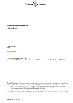Presupposition-and-anaphora-book - Research portal