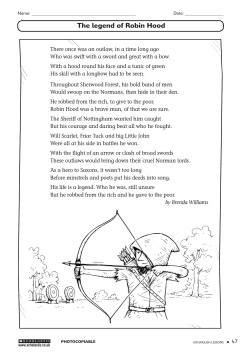 The legend of Robin Hood