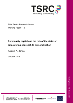 Community capital and the role of the state