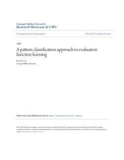 A pattern classification approach to evaluation function learning