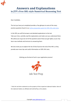 Free SHL-style Numerical Reasoning Test PDF