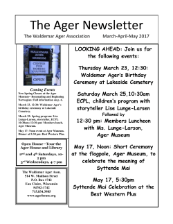 May 2017 - Ager House