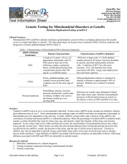Test Info Sheet