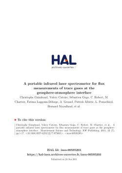 A portable infrared laser spectrometer for flux measurements of