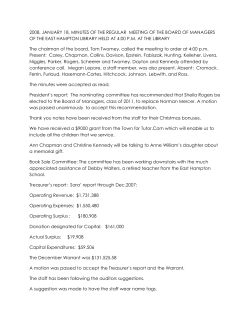 2008, JANUARY 18, MINUTES OF THE REGULAR MEETING OF