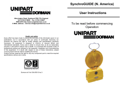 SynchroGUIDE (N. America) User Instructions