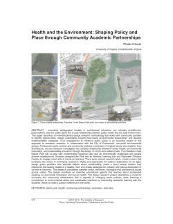 Health and the Environment: Shaping Policy and Place through