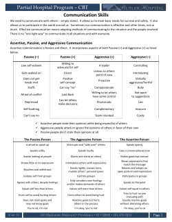 Communication Skills Form